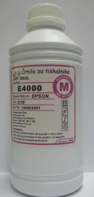 Črnilo za Epson E4000 Magenta 1000mL, epson 4000,refill,ink,ciss