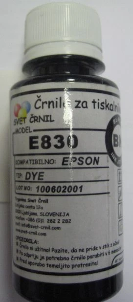 Črnilo za Epson E830 Black 100ml, e830c