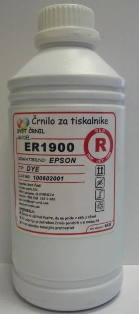 Črnilo za Epson ER1900 Red 1000mL, epson, r1900, a3+, ciis