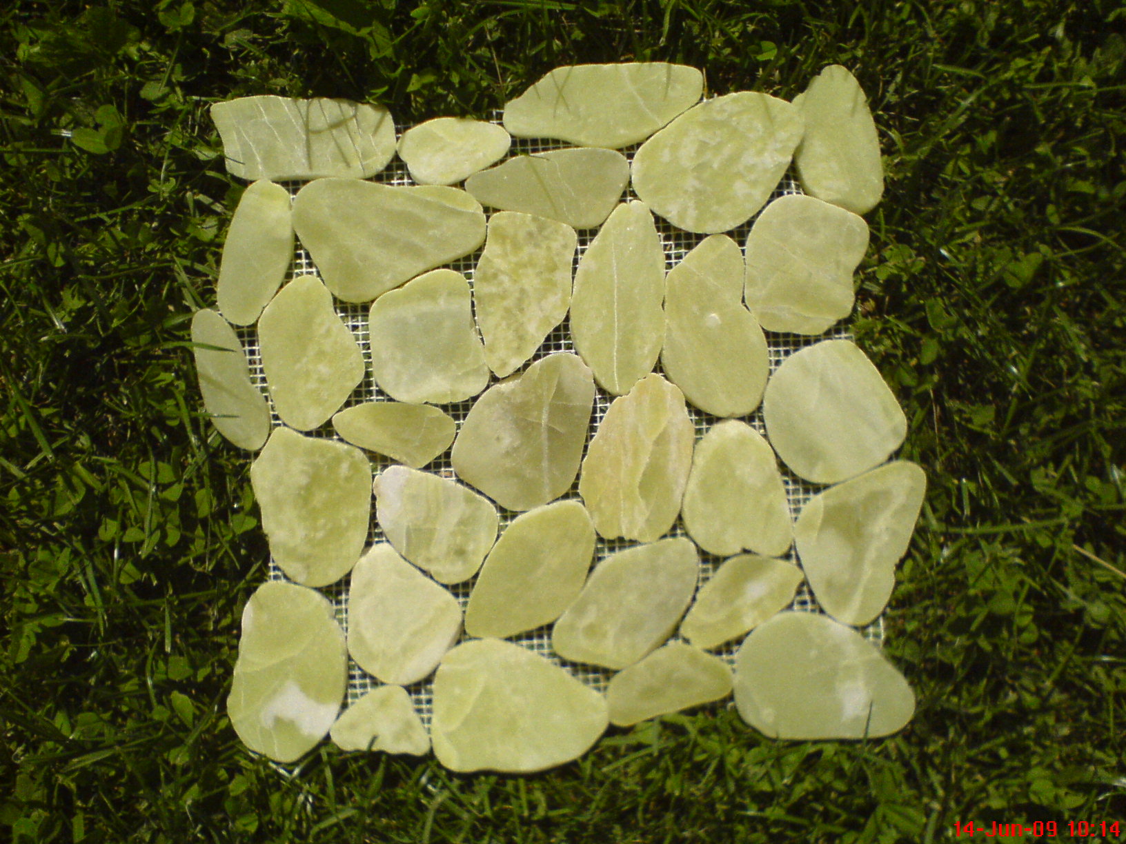Naravni kamen RF Lemon Grass flat mosaic 30cmx30cm 1m2, rf lemongrass mosaic tile flat,naravni kamen,naravne ploščice,eko kamen