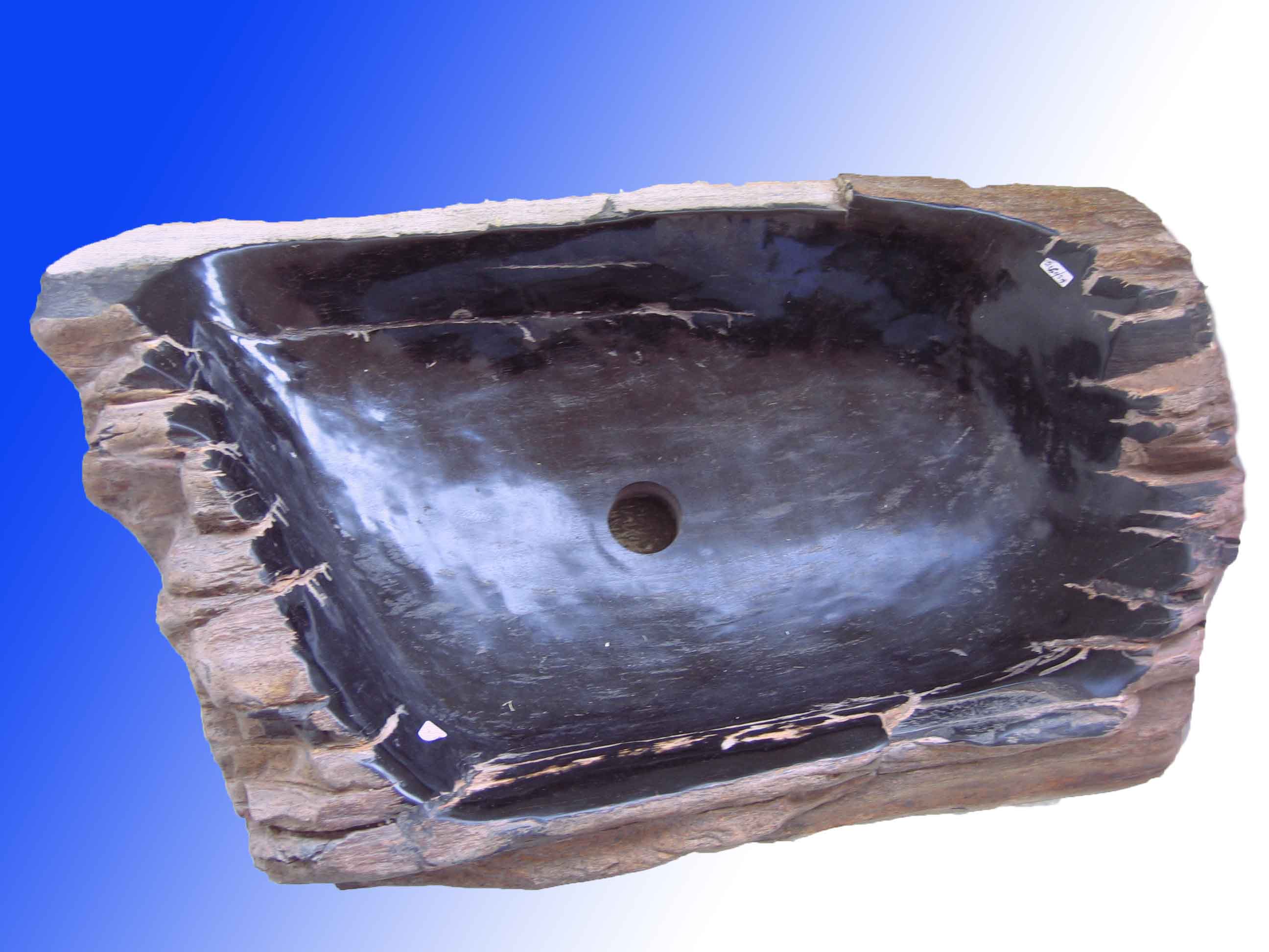 Naravni kamen RF Umivalniki iz okamenelega lesa, rf wastafel petrified wood