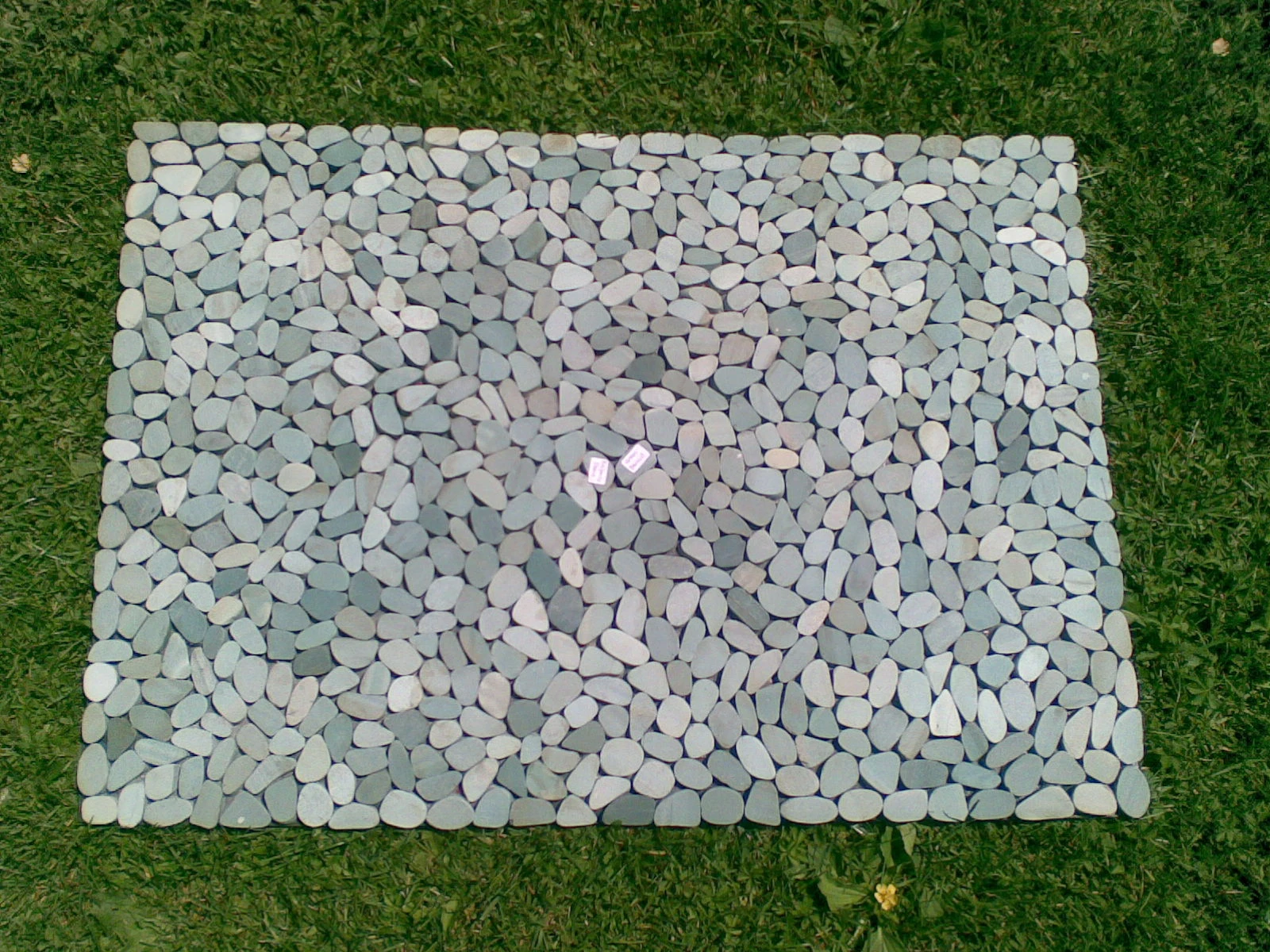 Naravni kamen RF green flat mosaic doormat 50cmx70cm, rf white mosaic tile flat