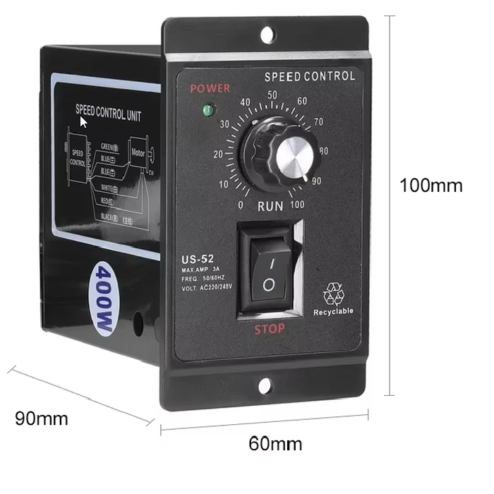 Regulator hitrosti in smeri US-52 za AC motorje 400W, regulator hitrosti, US-52, AC motor 400W, cenovno ugodno, prihranek, lokalno, Ljubljana