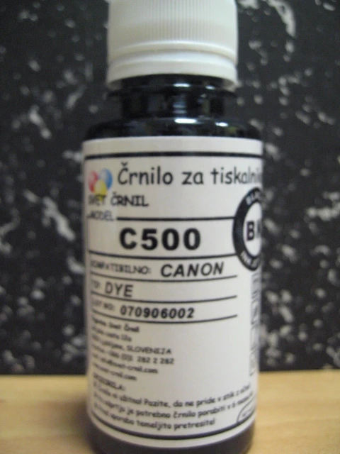 Črnilo za Canon C500BK Photo Black 100ml, c500bk,cli-8,cli-8bk