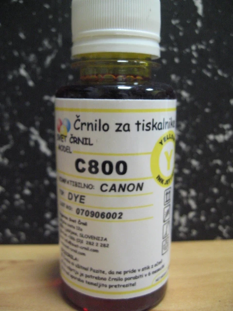 Črnilo za Canon C800 Yellow 110ml, c800y