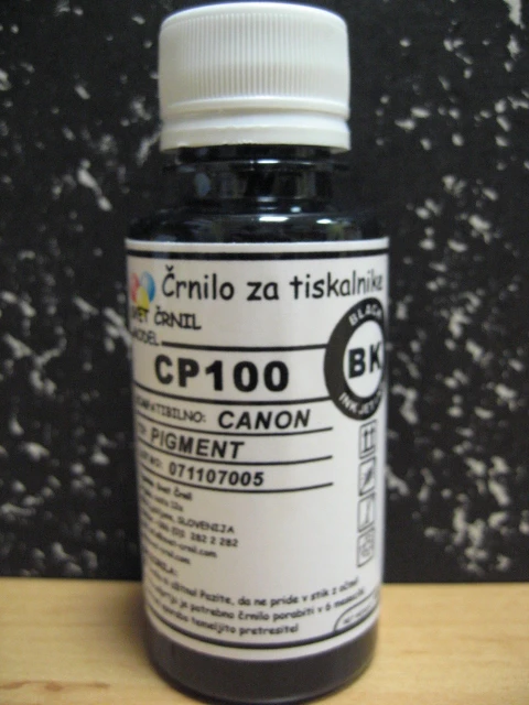 Črnilo za Canon CP100 Black Pigmentno 110mL, cp100bk 100ml 1dcl,črnilo canon,cp 100