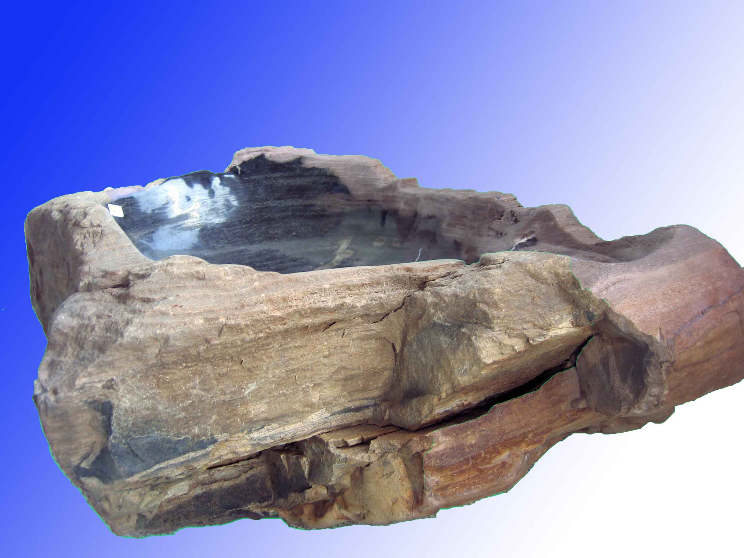 Naravni kamen RF Umivalniki iz okamenelega lesa, rf wastafel petrified wood