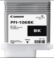 Obnovljena kaseta za Canon PFI-106 BK 130mL Dye črnilo, pfi-105,pfi-106 BK