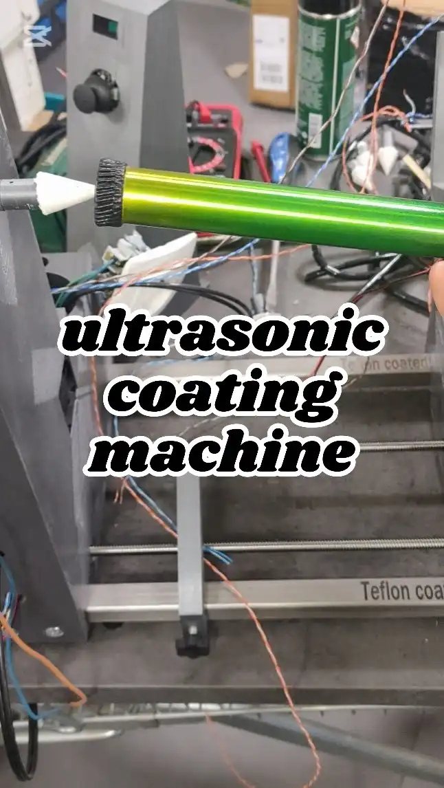 Fully automatic OPC drum coating machine ensures precise application with ultrasonic dispersion, automated curing, and efficient fume filtration. Ideal for small innovators.,automatic OPC drum coating machine,ultrasonic head,coating liquid,drum rotation,A3 and A4 drums,automated operation,ventilator system,small business solutions,product innovation,precision coating.