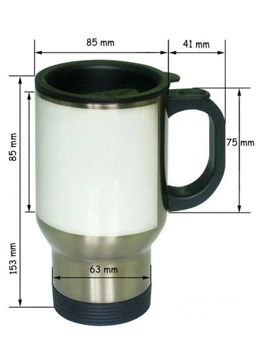 Termo skodelica za tople pijače iz nerjavečega jekla-bela , stainless steel mug,skodelica,skodelice