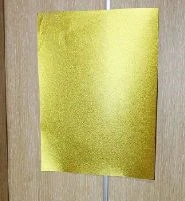 Zlata PVC folija za inkjet svetleča kovan videz VODOODPORNA SAMOLEPILNA A4, metailc folija